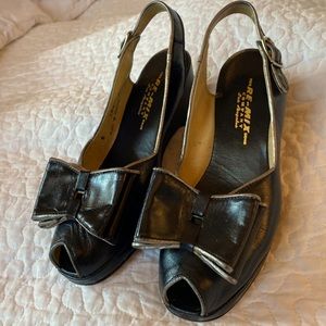 Retro - Peep Toe Platform Wedges